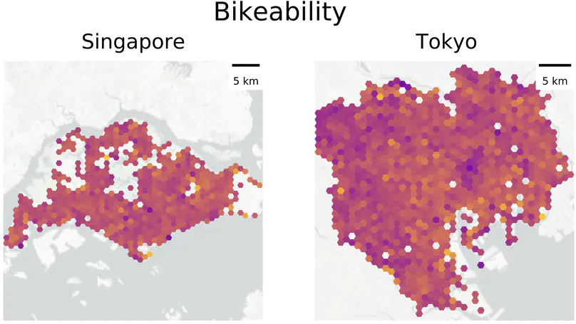 Assessing bikeability with street view imagery and computer vision